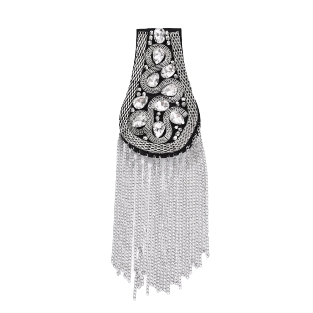 Armband Epaulet Tassel Chain Shoulder Board Punk Alloy Star Shoulder Flash Brooch Breastpin Fringe Shoulder Mark Party