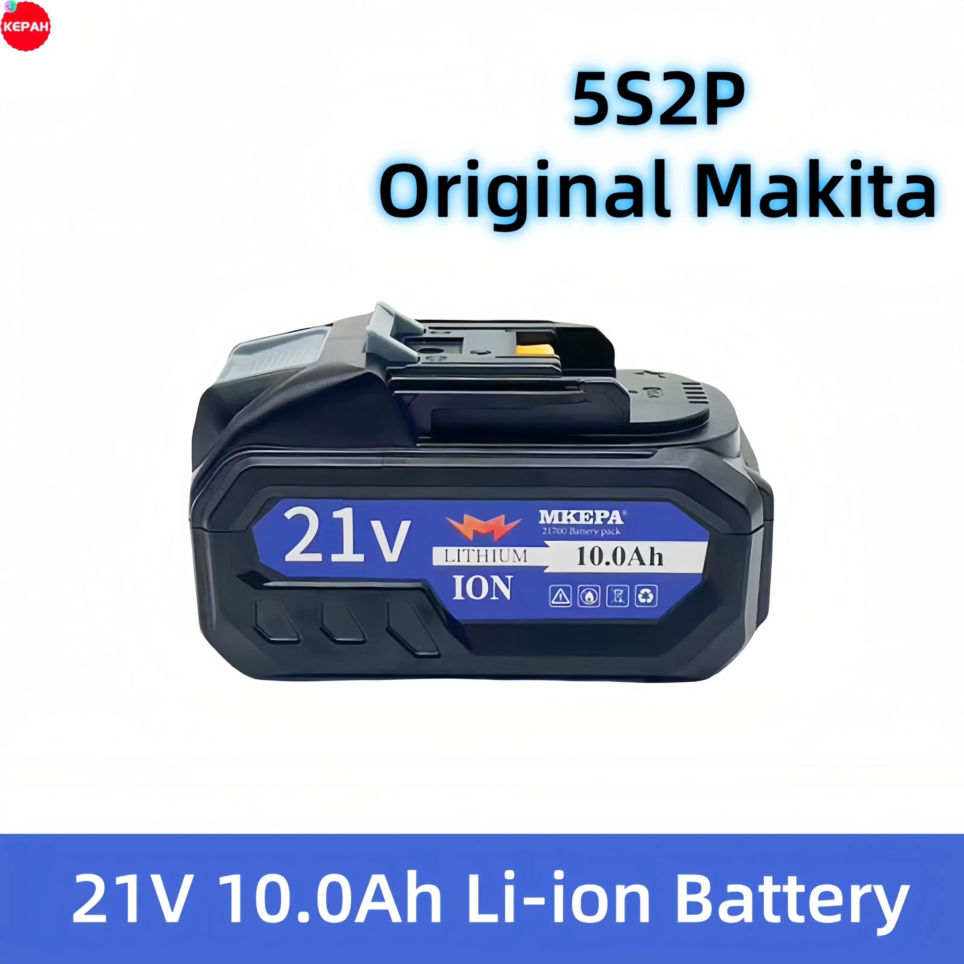 

21700 original 21V 12000mAh lithium-ion rechargeable power tool battery, replaceable with Makita BL1860 BL1850 BL1860B BL1840