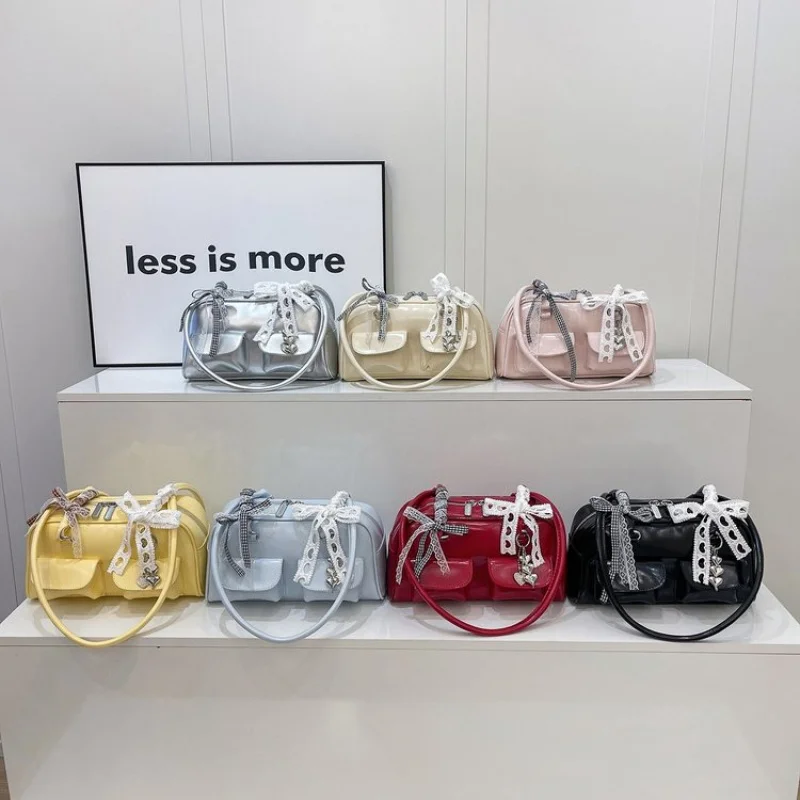 

Elegant Leather Clutch Bag Vintage Minimalist Crossbody For Trendy Women Large Capacity Solid Color Tote