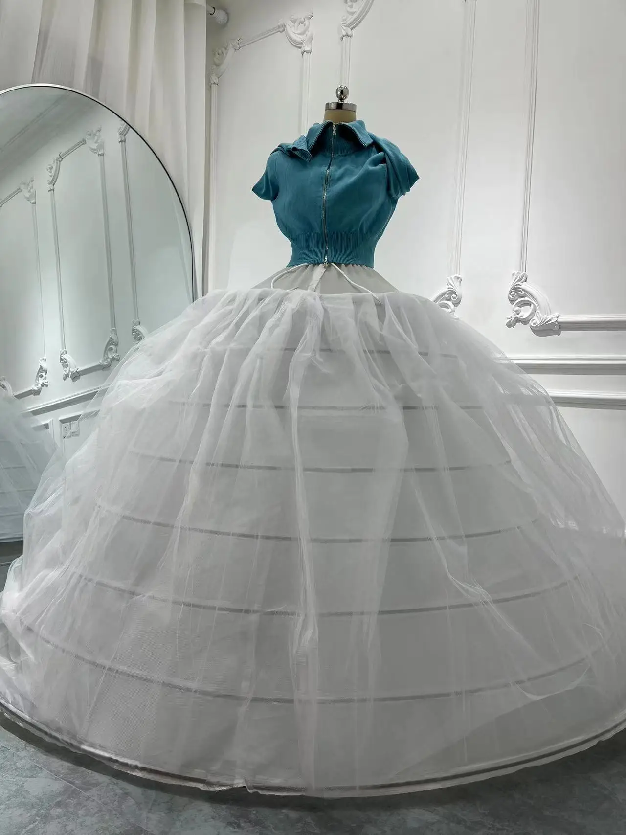 Ashely Alsa Luxury Stock Big Petticoat Slips Long Puffy Crinoline Underskirt For Ball Gown Wedding Dress Tutu Skirt Women