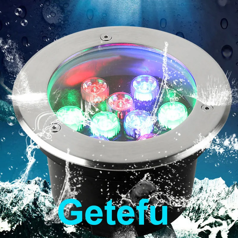 Fernbedienbare RGB LED-Gartenbeleuchtung, Wasserdichte 9W/18W IP67 Outdoor Bodeneinbauleuchte für Gartenwege – Detail 2