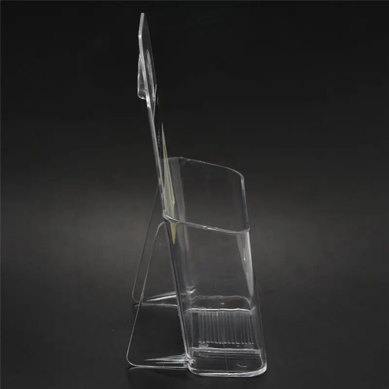 X64A-18 Pack Premium Trifold 4 Inches Wide Brochure Holder, Plastic Brochure Holder Wall Mount Clear Countertop