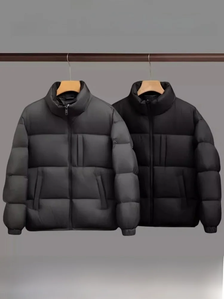 

Ультратеплый пуховик для мужчин с белым наполнителем из перьев, воротником-стойкой, водонепроницаемый, утолщенный, зимнее пальто, устойчивое к холоду до -20°C.