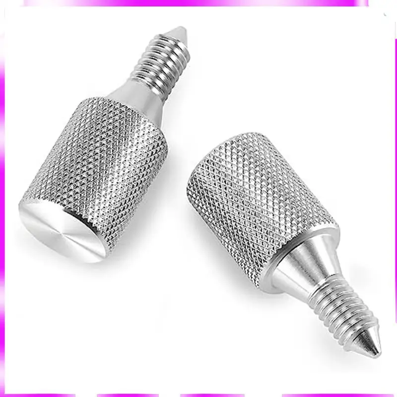 N98R 2 قطعة مسامير الإبهام ملحقة لخلاطات وعاء الميل، استبدال ملحقات المسمار بمقبض المحور الطويل الفضي