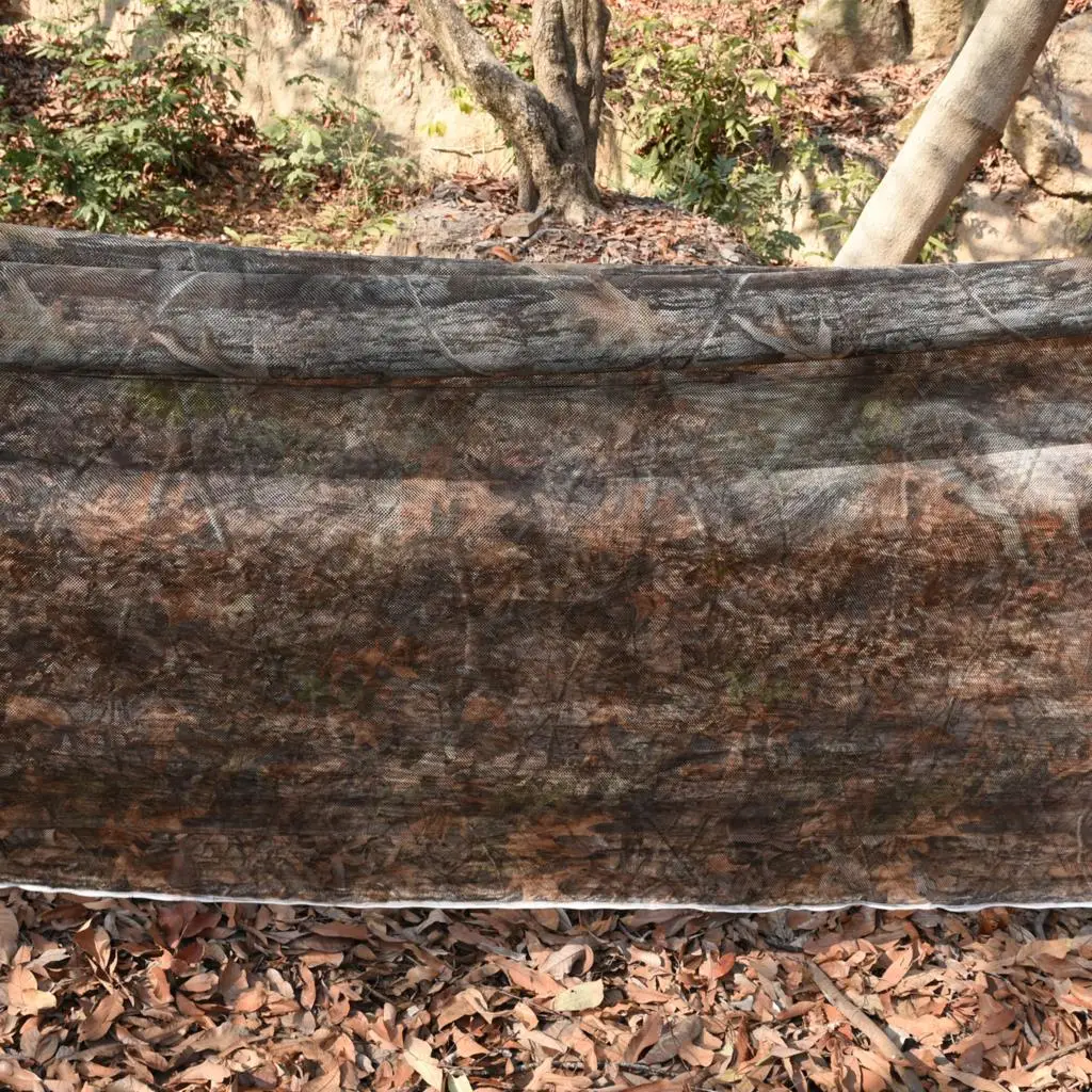 300D كامو المعاوضة لغطاء الصيد التخييم في الهواء الطلق التمويه صافي الستائر كبيرة لاطلاق النار الستائر الأرضية شجرة تقف