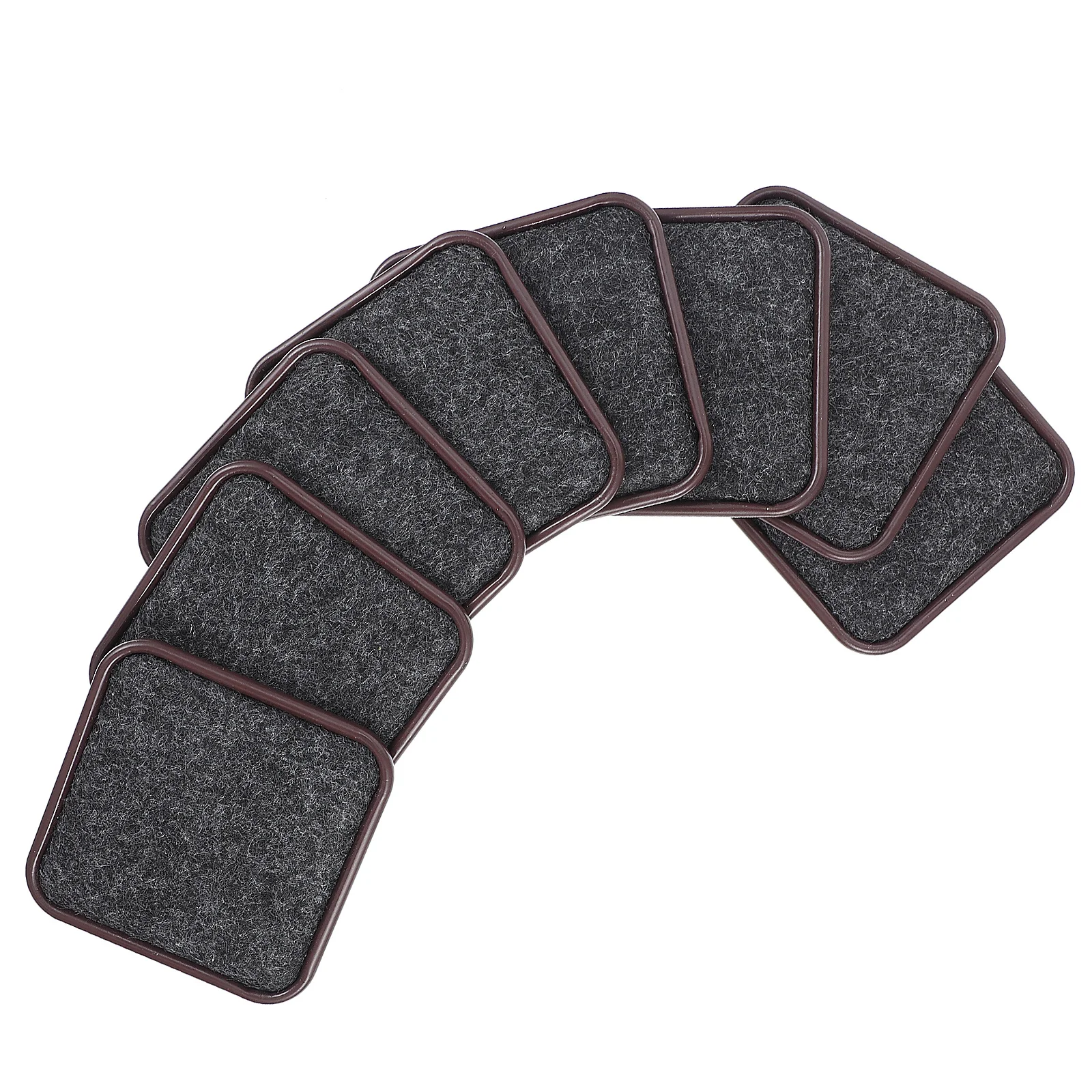 8 قطعة سدادة الأثاث من البلاستيك الصلب أكواب العجلات السفلية لكرسي أريكة تتحول لسدادة الأثاث المربعة #4