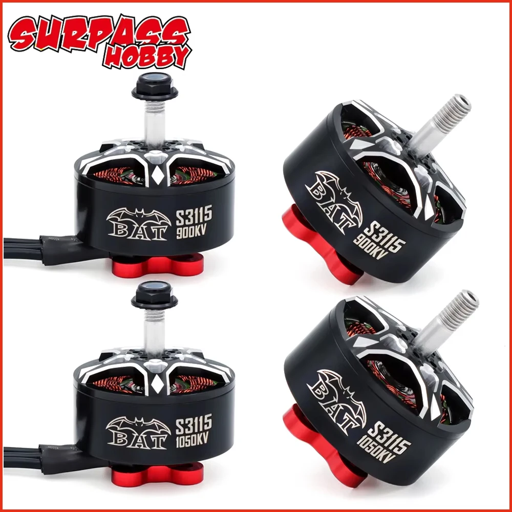 Übertreffen Hobby Bat S3115 3115 KV900/ KV1050 6S 14-poliger CW-bürstenloser Motor aus legiertem Stahl M5-Welle für RC FPV Racing Drone Quadcopter