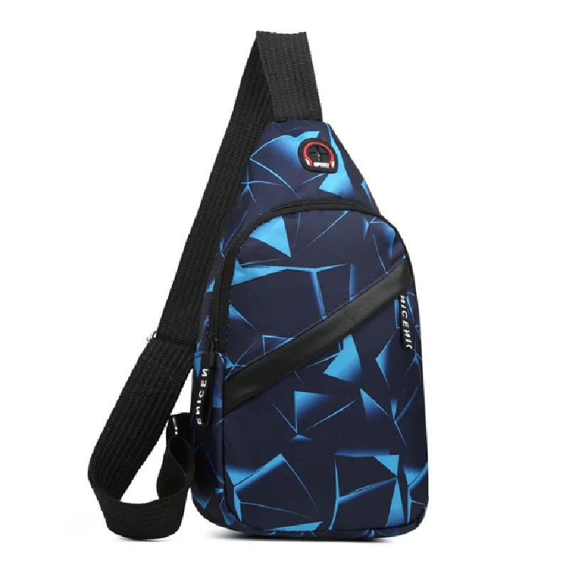 Men\'s Multifunction Shoulder Bag Messenger Oxford Cloth Chest Bags Anti-theft Crossbody USB Charging Waterproof Waist Pack
