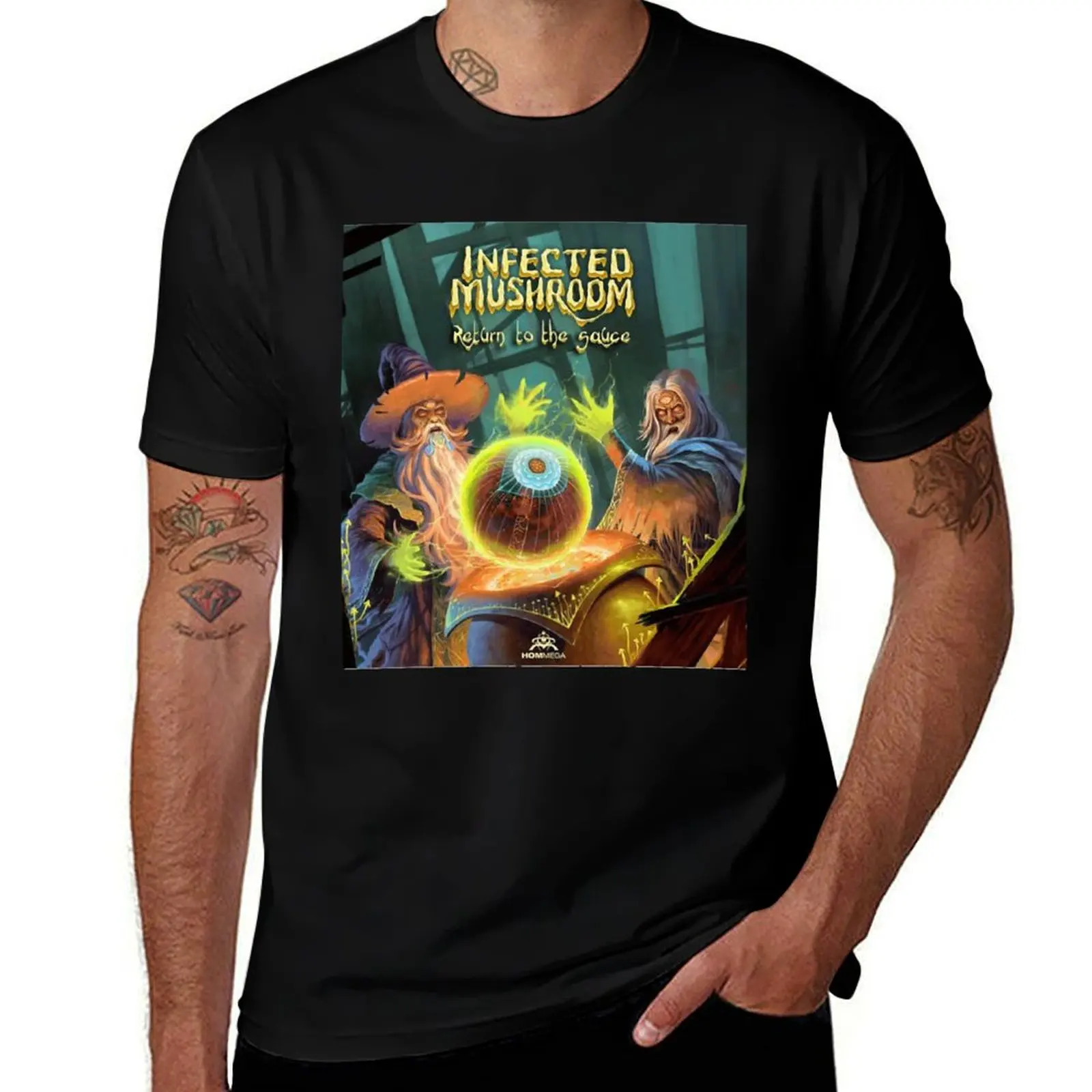 

Infected mushroom design T-Shirt t shirt custom print t shirts for man pack cotton