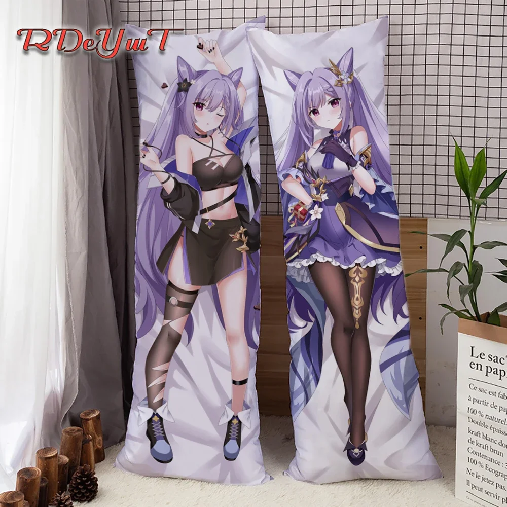 

Game Genshin Impact Keqing Dakimakura Fullbody Long Pillow Case Sofa Bed Throw Cushion Pillow Cover Xmas Home Decorative Gifts