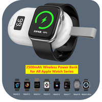 Portable 2500mAh Wireless Charger Power Bank for Apple Watch Series 9/8/7/6/5/4/3/2/SE/UItra 2/Ultra Magnetic iWatch Power Bank