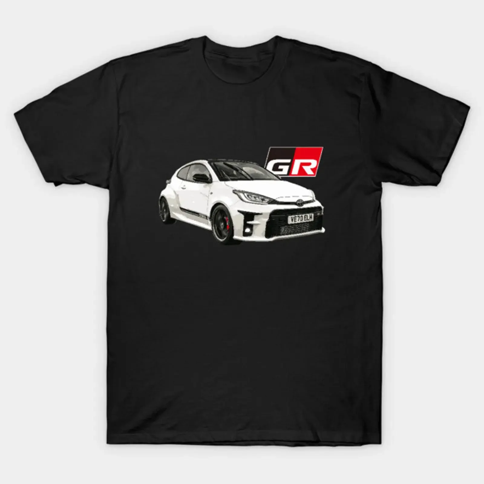 Gr Yaris Tuned Hatch T Shirt vintage Washed homme streetwear Slightly graphic Comfortable Breathable designer clothes Unisex