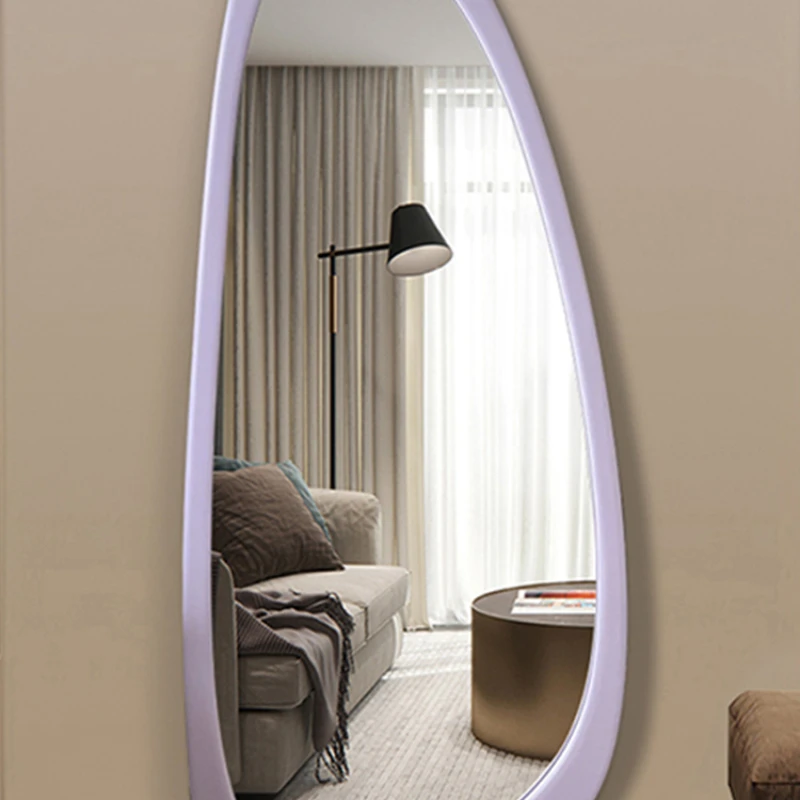 

Custom purple floor mirror Nordic irregular full body dressing mirror light luxury INS wind net celebrity art test mirror alien