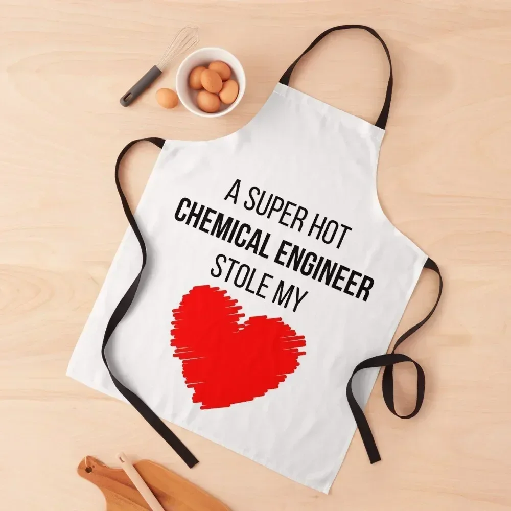 

Hot Chemical Engineer Stole my Heart Funny Chemical engineering quote Apron man chef uniform Barber Customizable Apron