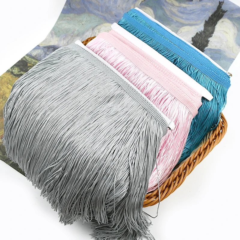 

10Yards Polyester Tassel Fringe 30cm Long Latin Dance Dress Lace Trim Curtain Wedding Garment Decoration DIY Sewing Accessories