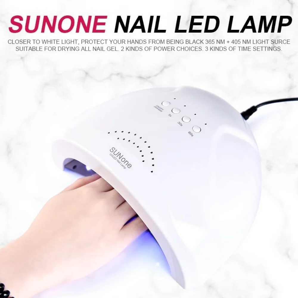 YIKOOLIN Gel Electroplated 30 UV LEDs Nail Polish Dryer Lamp Nail Lamp Optional 24W/48W For All Gel Polish Quick Dry Nail Dryer