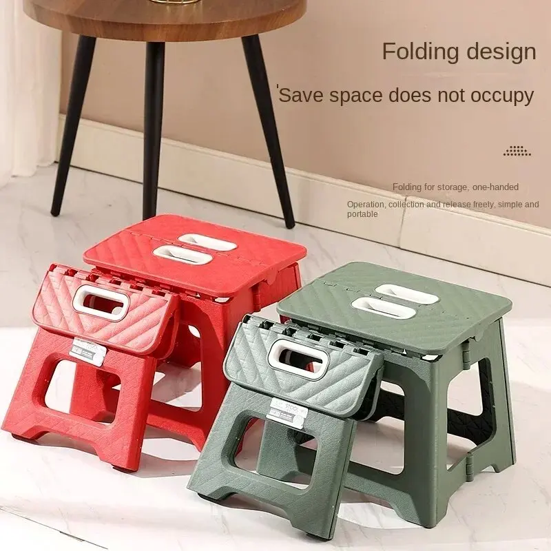 2024New Adult Children Portable Folding Stool Thickened Plastic Saddle Chair For Outdoor Activities And Fishing Gifts