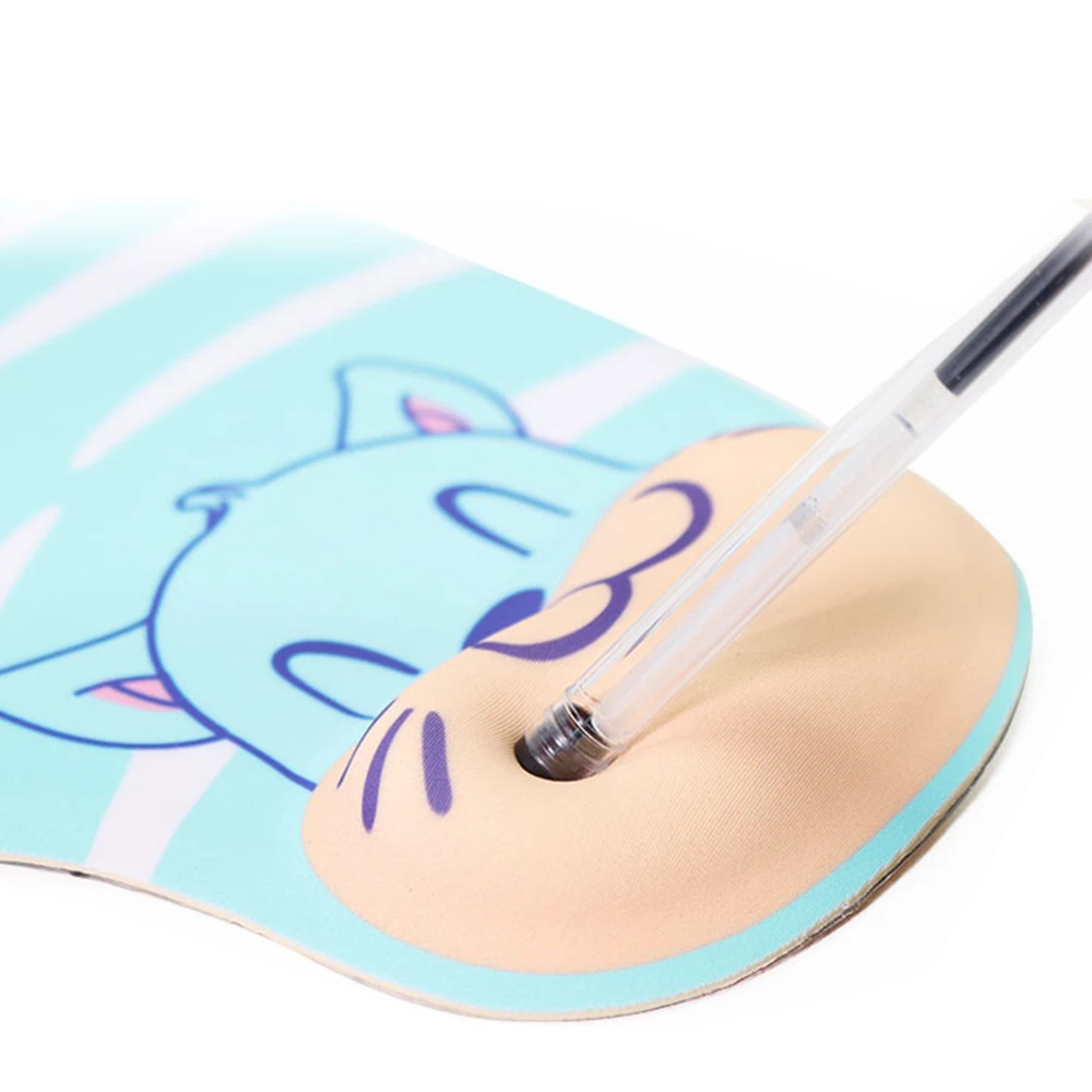 Tapis de souris ergonomique avec support de poignet pour ordinateur, base en caoutchouc coordonnante, vache, 1PC