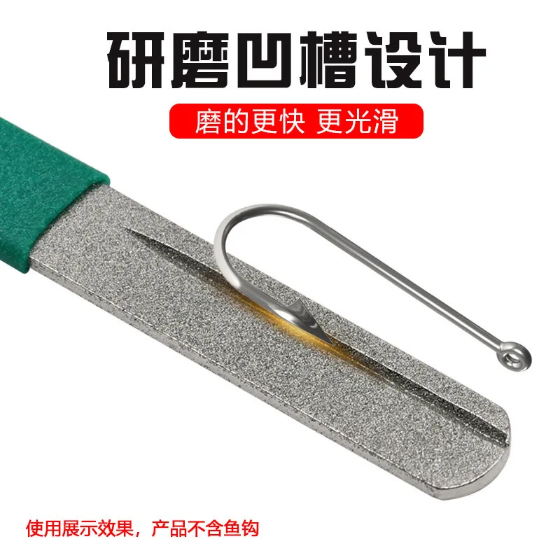 Portable Fishing Tool Accessories Quick Whetstone, Diamond Hook File, Luya Bait Fly Fishing Sea Fishing Hook Grinding Device