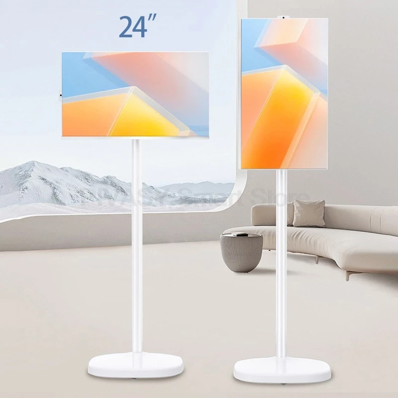 

24-дюймовый аккумулятор Smart TV, видео, музыка, уличная доска, сенсорный экран, подвижный портативный планшет, беспроводное литье, ультра-узкая рамка