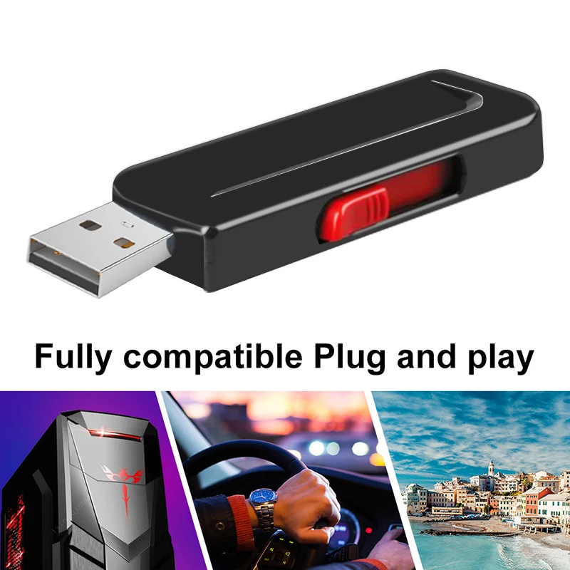 Clé USB Push-pull en métal, clé USB 16 go 32 go 64 go 128 go, clé USB, clé USB, disque U