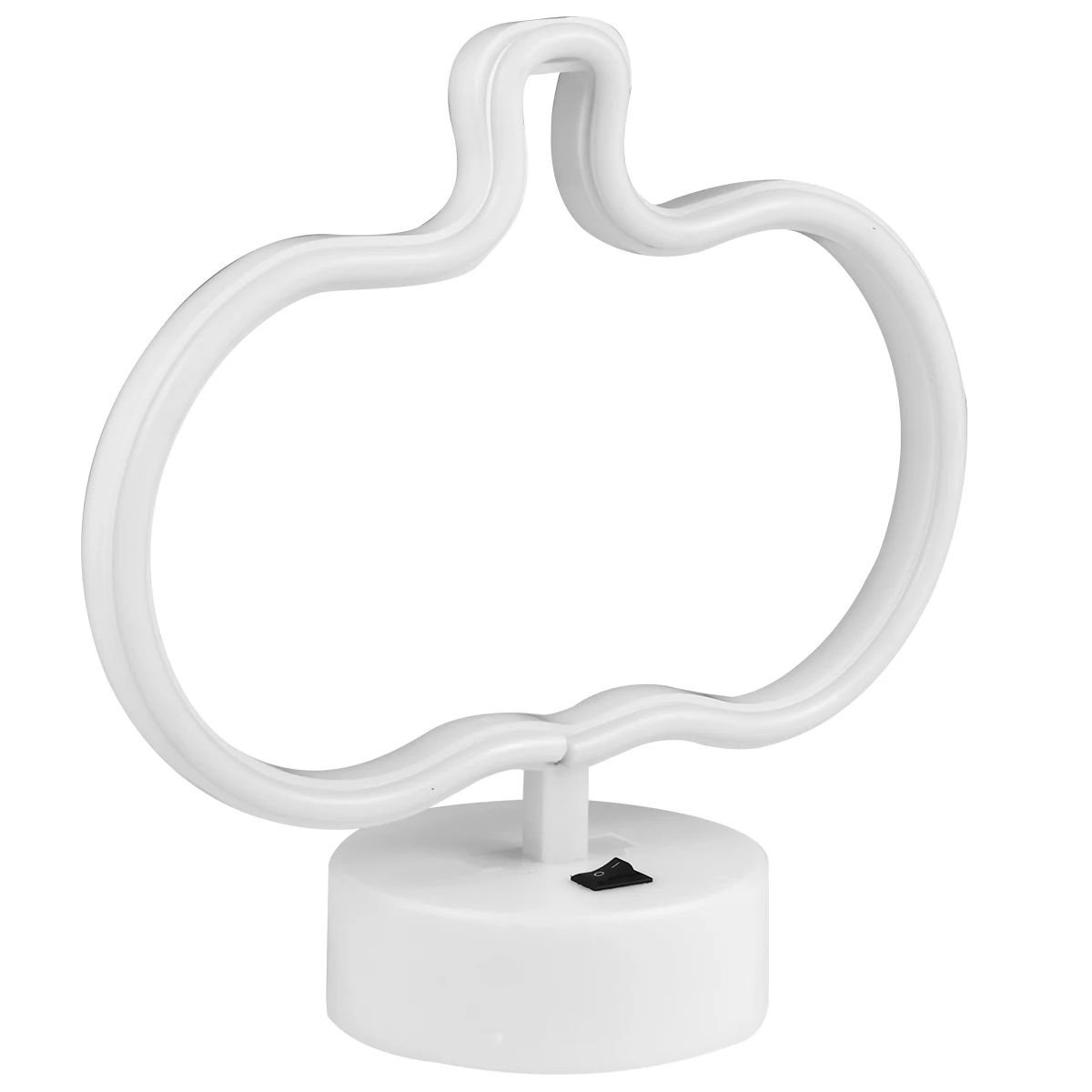 

Halloween Pumpkin LED Night Light Lamp White Neon Sign Decor Mini Bedside Lamp Plastic Electronic Household Product