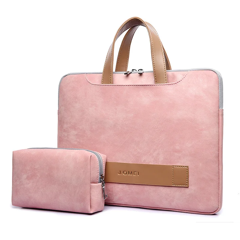 2024 Fashion Women Laptop Bag Portable Ultrathin Computer Handbag Woman Briefcase Pu Leather Notebook Bags For IPAD DELL HP Acer