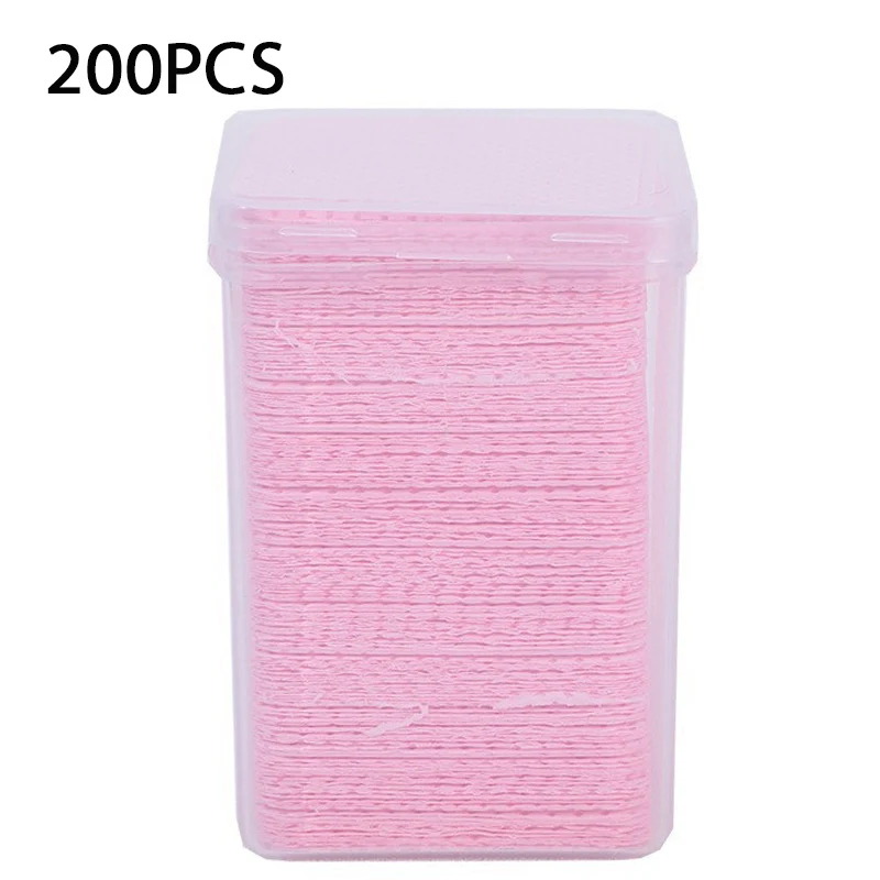 200PCS Lint-Free Paper Cotton Wipes Eyelashes Extension Glue Remover Pads Lashes Grafting Cleaning Glue Mouth Wipe Makeup Tool