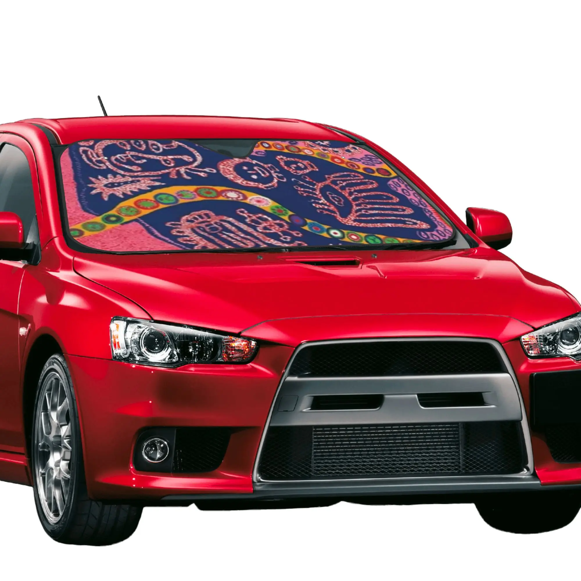 Yayoi Kusama Car Front Windshield Sun Visor Car Sun Shade Heat Insulation Cover Underground Thing Aluminum Foil Car Sunshade
