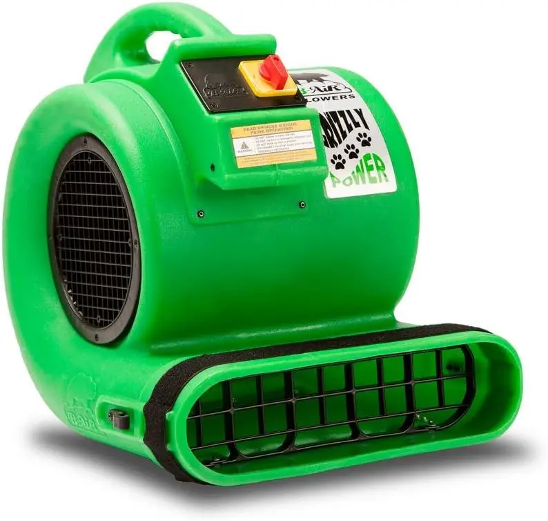 Grizzly Gp-1 1 HP Air Grizzly Mover Carpet Dryer Floor Fan for Water Damage Restoration Equipment & Pet Cage Dryer Green