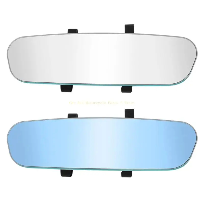 

Glares Resistant Curved Rearview Mirror Frameless Design Expanded Visibility
