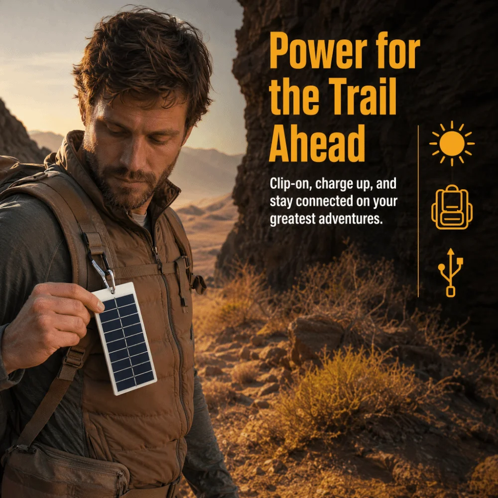 5V 1.5W USB Solar Charger Panel Versatile Power Source with USB Output Portable Solar System Waterproof Durable