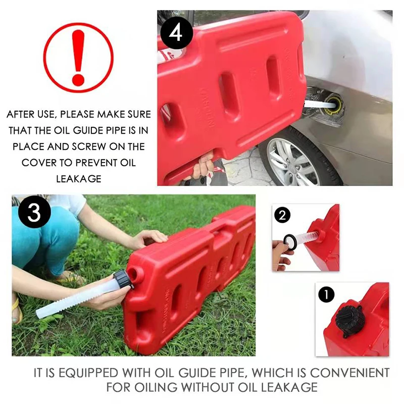 20L Litre Petrol Jerry Cans Plastic Motorcycle Gasoline Fuel Tank Mount Lock 5 Gallon Gas Can Petrol Jerrycan Jerrican Container