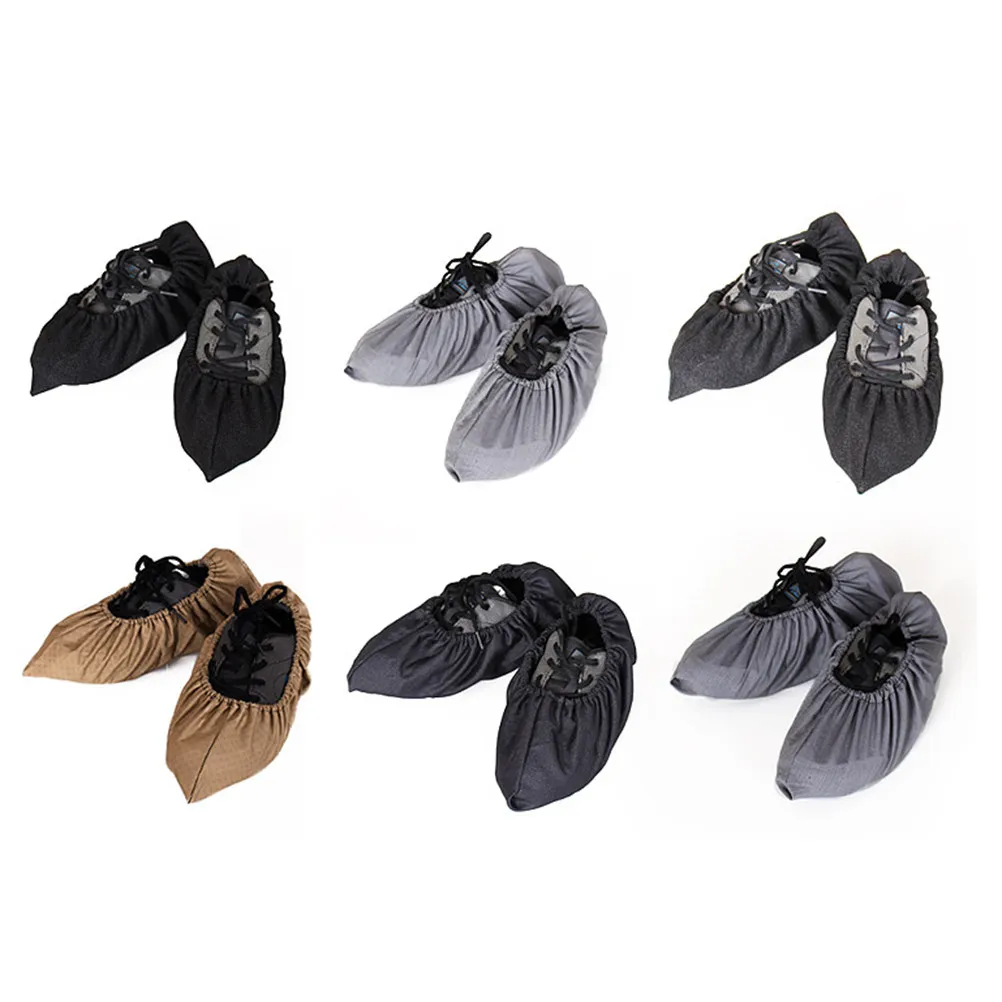 1Pair Non-Slip Mop Shoes Cover Elastic Strap Thickened Cleaning Floor Wear Resistant for Office House Dormitory Random Color