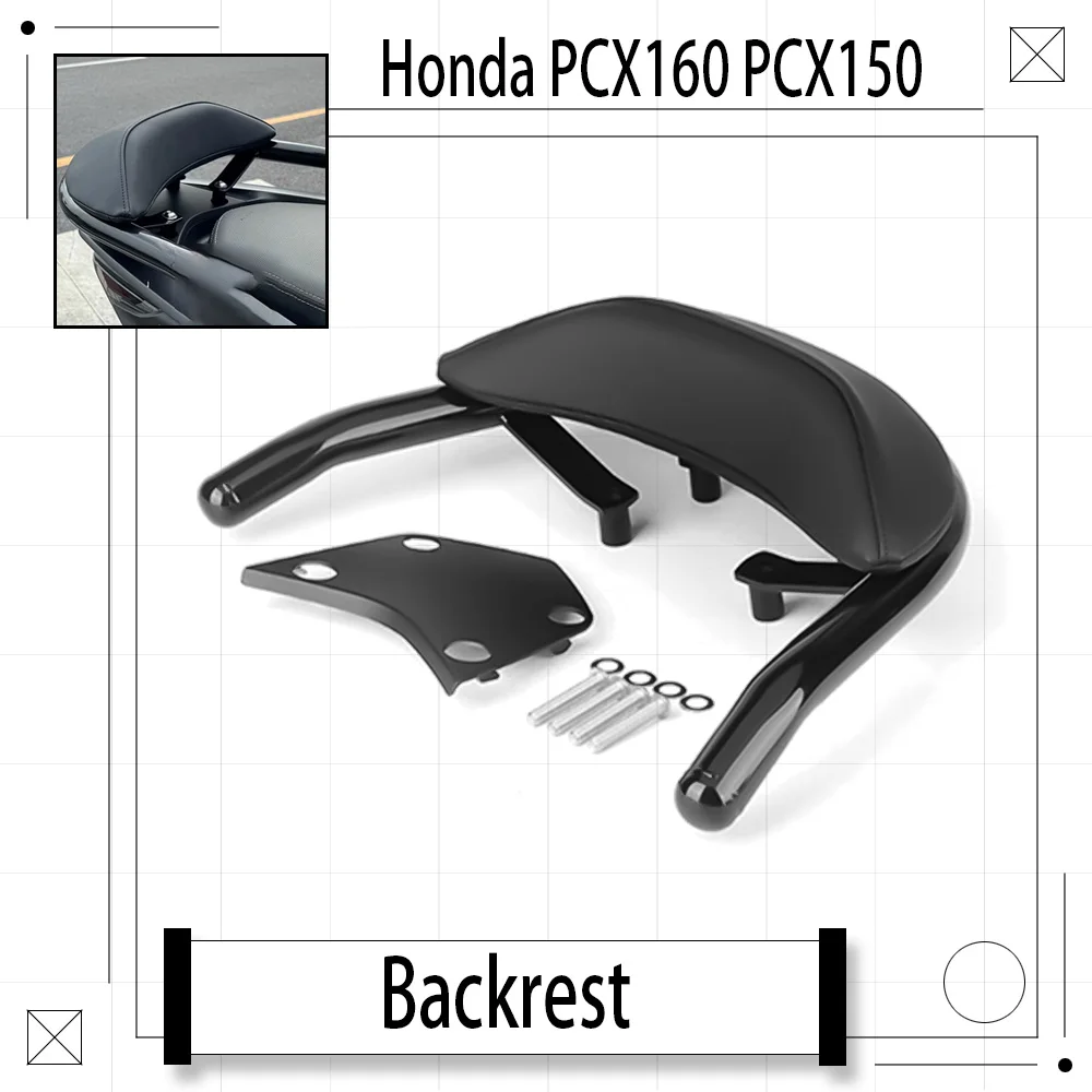 

For Honda PCX160 PCX 160 PCX150 PCX 150 Motorcycle Backrest Passenger Lumbar Rear Armrest Rear Cushion