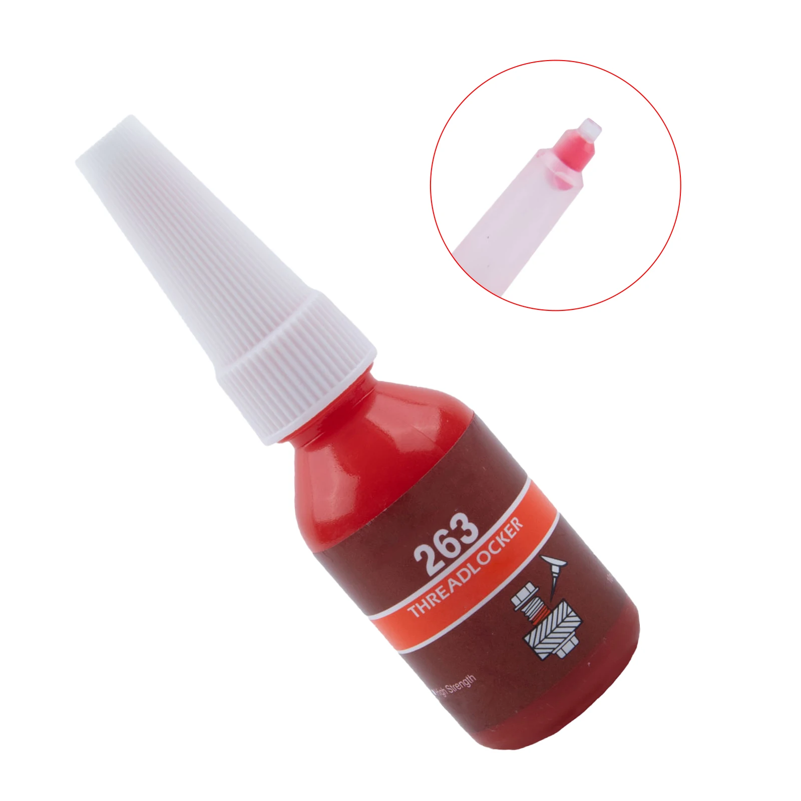 

10 Ml High Strength Threadlocker Red Threadlocker Adhesive 263 High Temperature Resistant Thread Locking Glue Screw Sealant