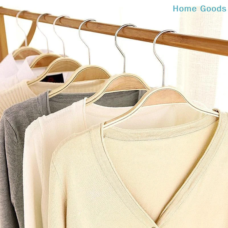 preferredWood Clothes Hangers Non Slip Scratch Free Sturdy Steel Hooks for Closet Wardrobe Clothing Organizationproduct