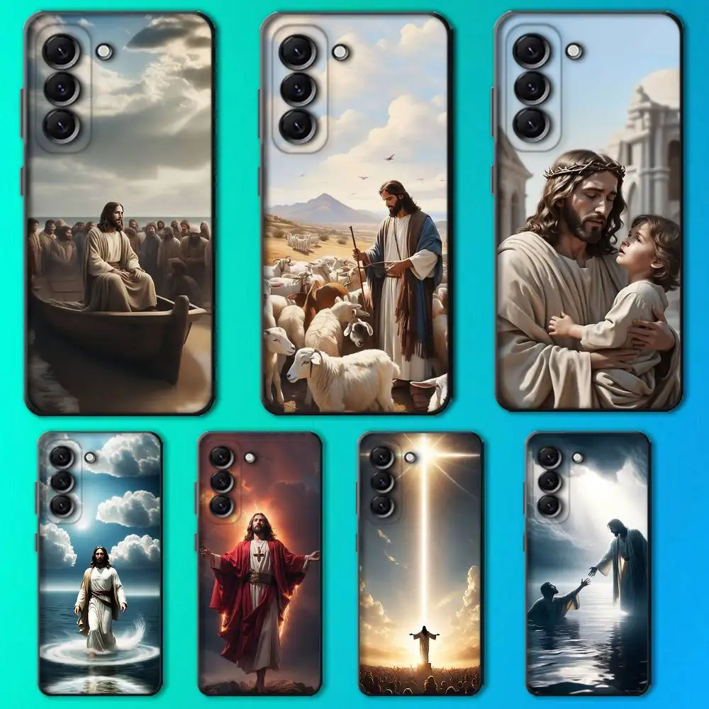

Jesus Christ God Bless You Phone Case For Samsung Galaxy A13,A21s,A22,A31,A32,A52,A53,A71,A80,Soft Black Shell