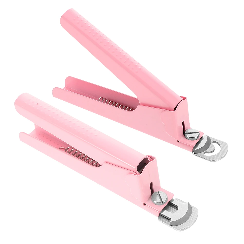 

2Pcs Professional Nail Clipper Set Stainless Steel Heavy Duty Trimmer for Thick Nails French U-Shape Design Portable False Nail