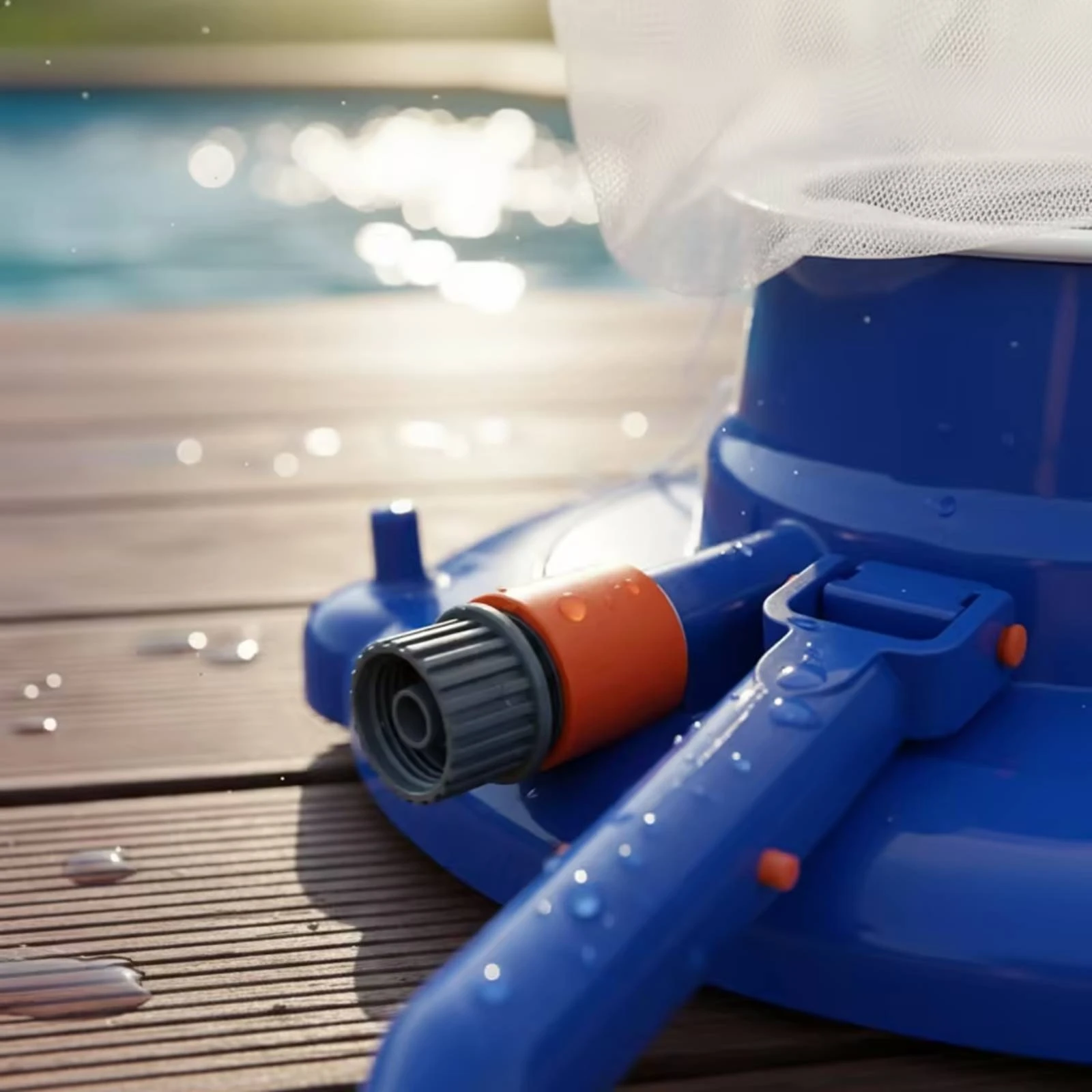 Pool Vacuum Head All-Purpose Pool Suction Head Nylon Mesh Bag Easy Empty Debris Collector Bag Premium for Swimming Pools view 2