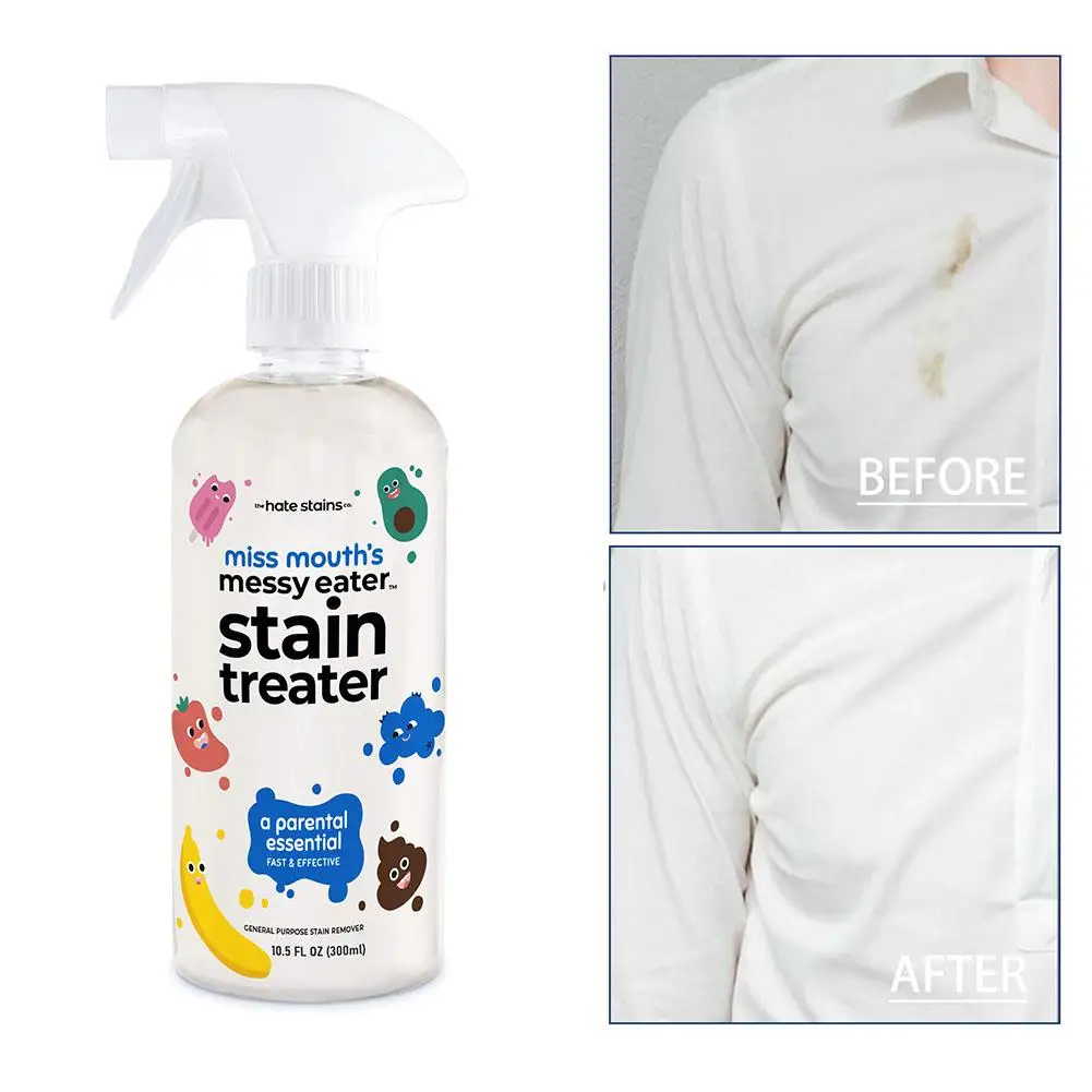 300ml Fabric Stain Remover Spray Yellow Removal Bleach Decontamination Treater Anti Germ Spray Safe For Clothing Carpets Fabrics