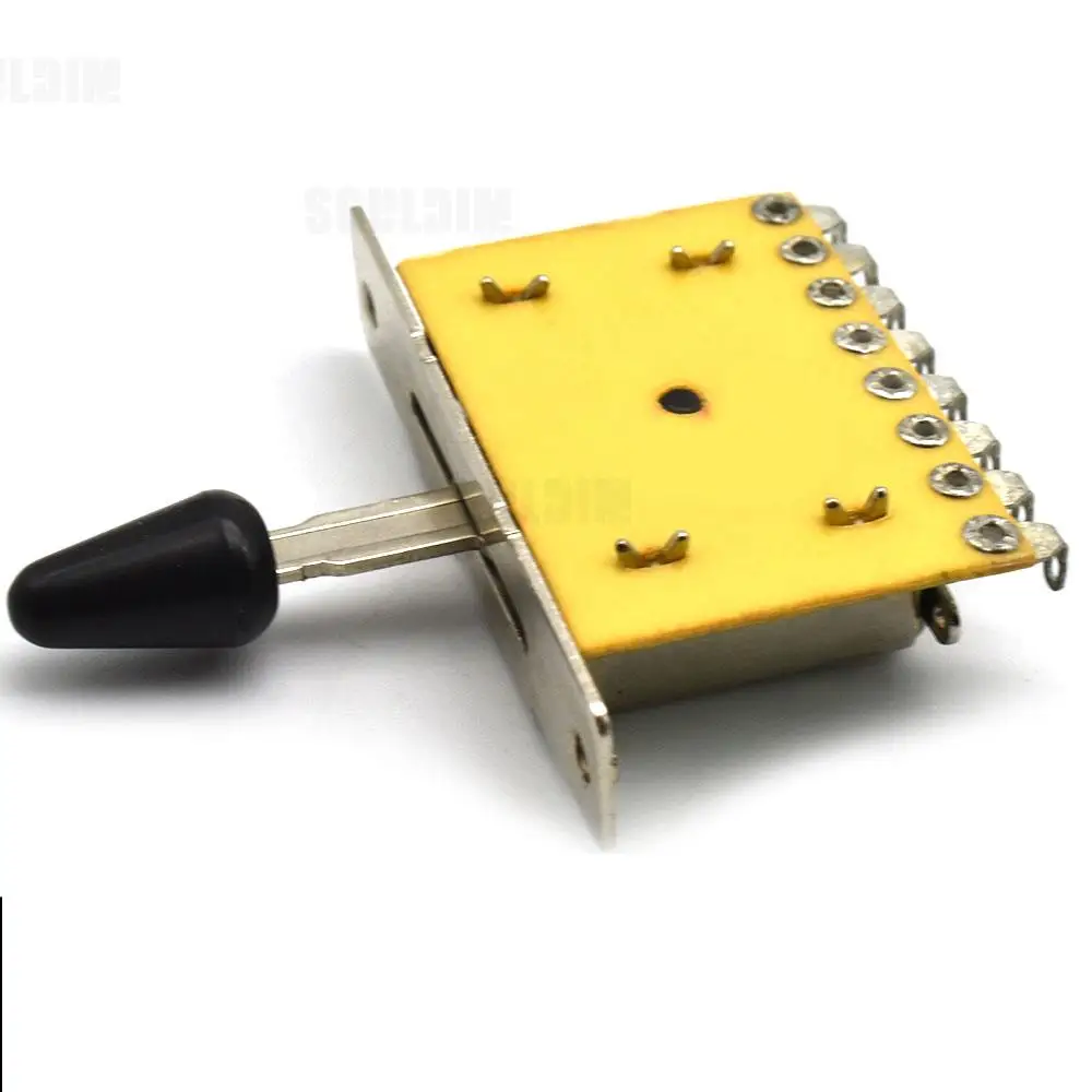 1 pz 3/5 vie 8 tasti Pickup per chitarra elettrica selettore interruttore a levetta con tappo a punta nera per chitarra elettrica stile FD TL