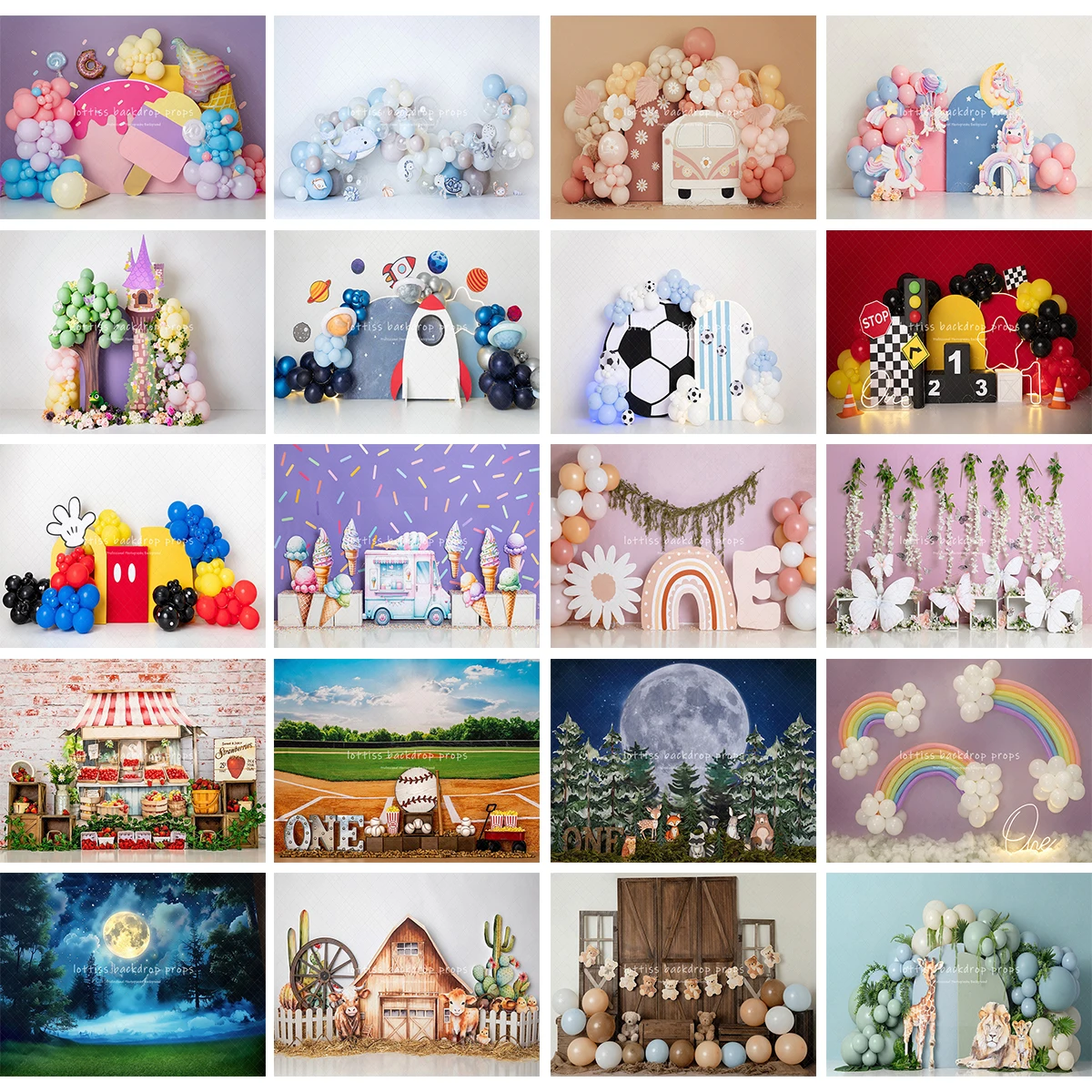 Fondos de globos de jardín para niños, decoración de sesión fotográfica de bebé, cumpleaños, pastel, Smash, accesorios de sesión fotográfica, tema de verano