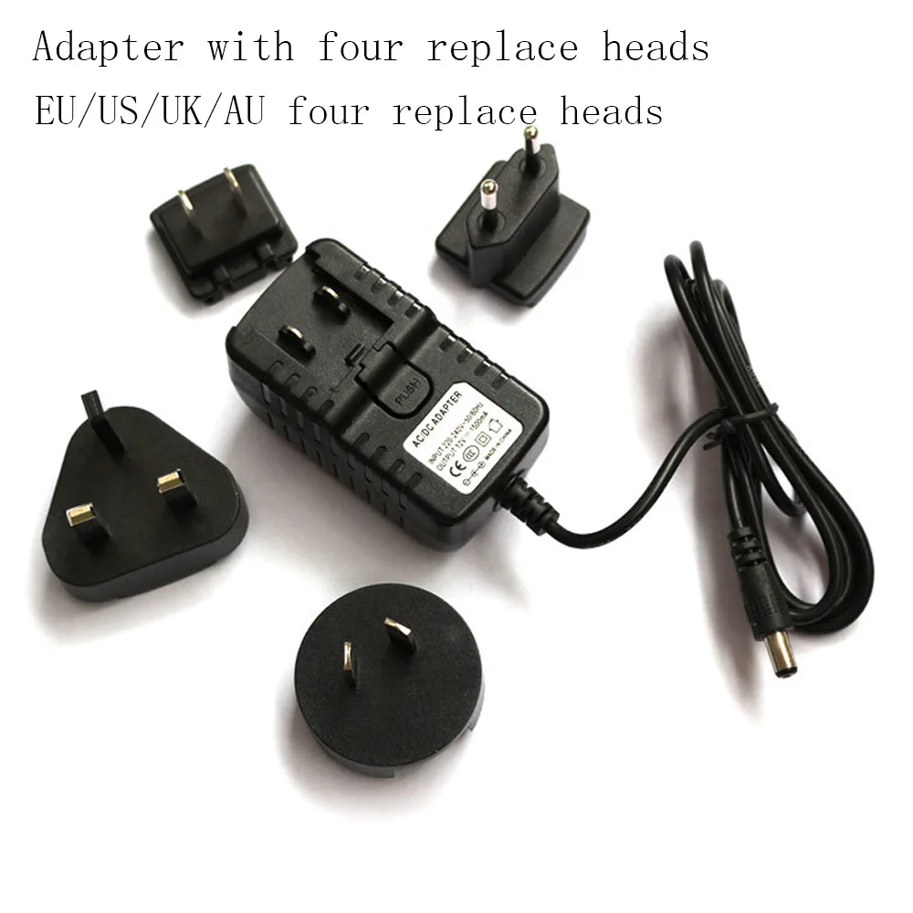 

4 in 1 5V/12V 1A/3A Power Adapter Supply AC100-240V Input to DC 5V/12V 1A/3A Power Adapter With EU US UK AU Replace Heads