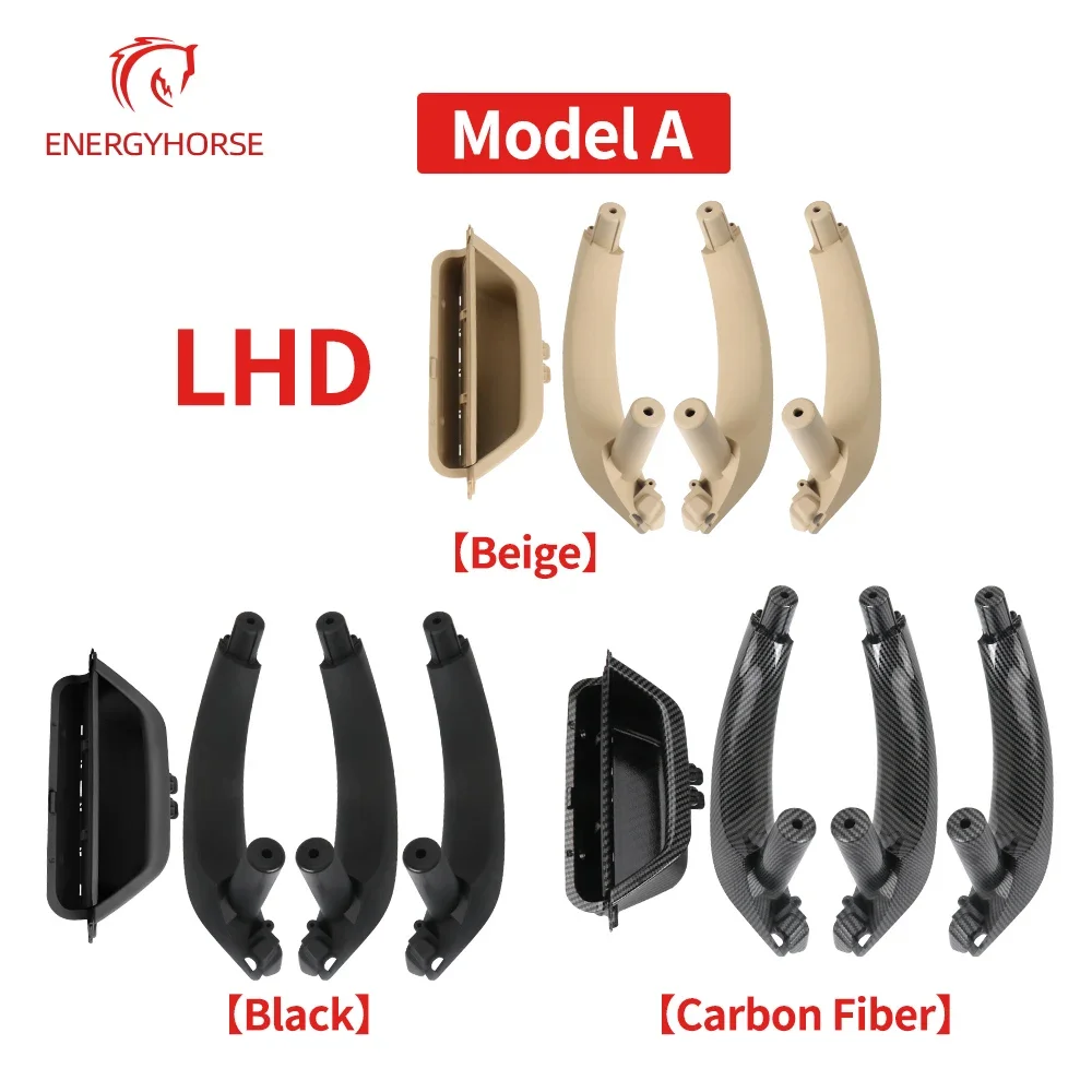 LHD RHD Car For BMW X3 X4 F25 F26 4PCS Passenger Door Inside Handle Cover Door Armrest Panel Inner Pull Handle Trim 2010-2016