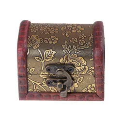 1pcs Wooden Jewelry Storage Case Organiser Gifts Vintage Treasure Chest Wood Box Carrrying Cases Antique Style Jewelry