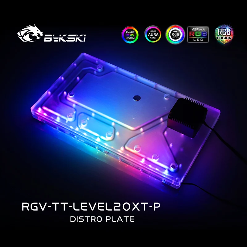 Bykski RGV-TT-LEVEL20XT-P Acrylic Distro Plate /Board Reservoir for Thermaltake Level 20 XT Case /Water Cooling /Combo DDC Pump