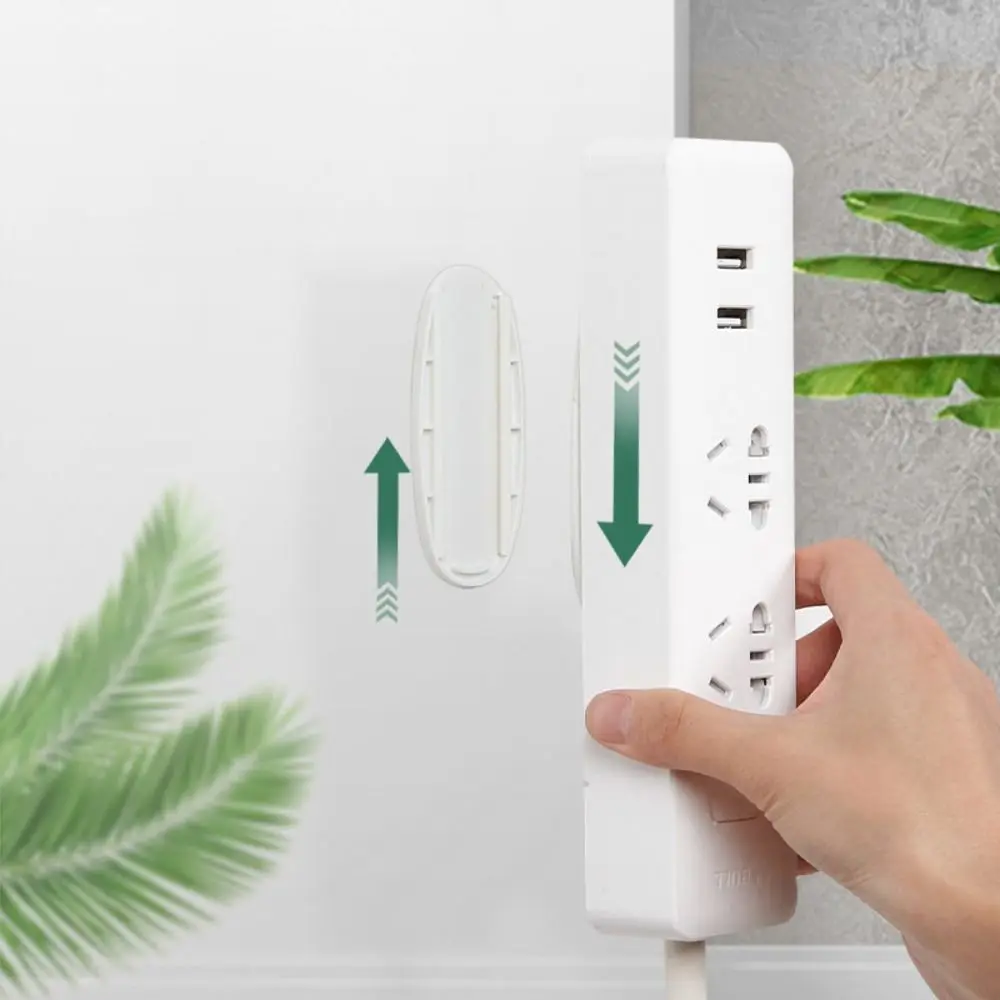 

1Pcs Traceless Self-Adhesive Plug-in Punch-free Fixator Socket Fixer Plug Holder Cable Organizer