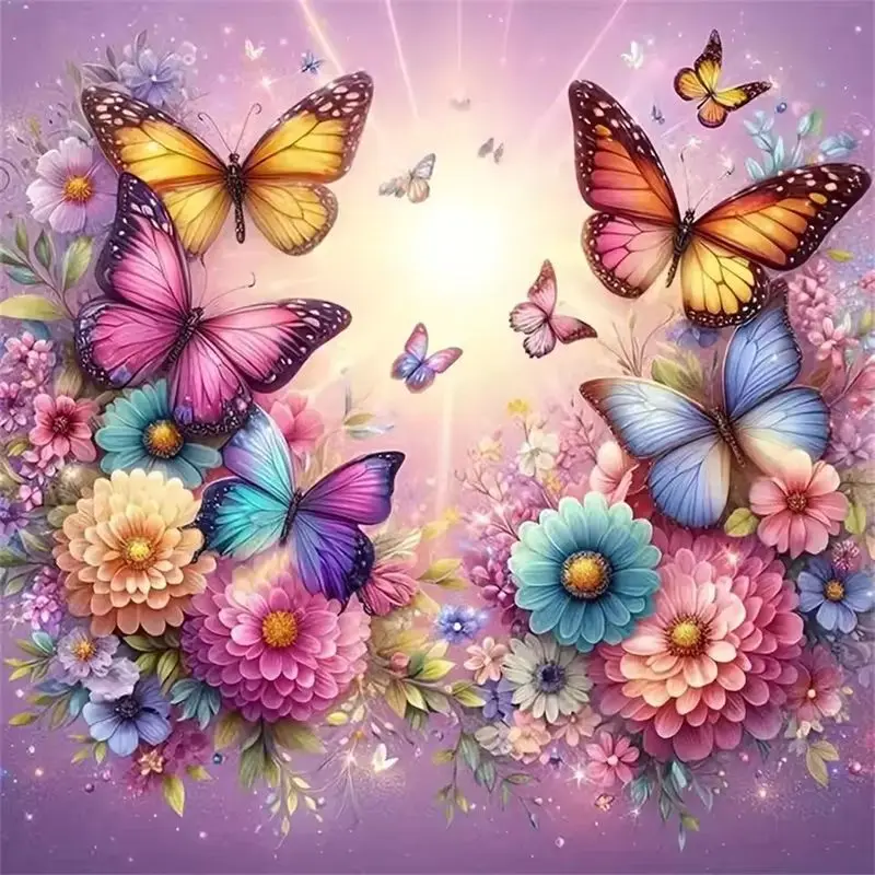 

CHENISTORY 5D Diamond Painting Cross Stitch Butterfly Animals Full Diamond Mosaic Beads Embroidery Decoration For Home