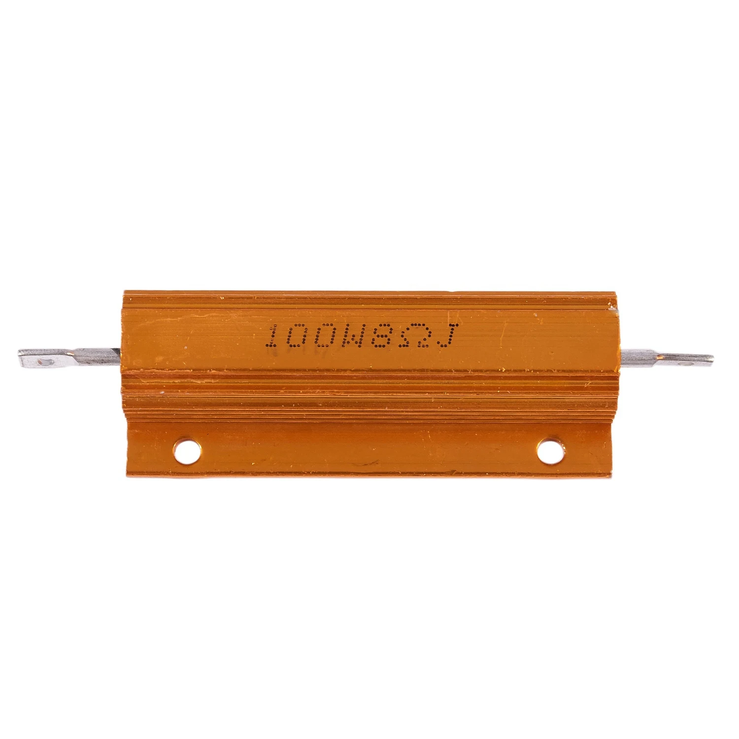 A58Z 2 個ゴールドアルミニウムクラッドパワー抵抗器抵抗 100W、4 オーム 4R & 8 オーム 8R